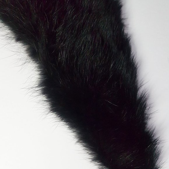 Vintage Black Mink Collar, Black Mink Fur Scarf, Black Real Fur Collar - Picture 3 of 10